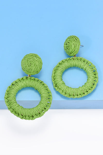 Raffia Grass Dangle Earrings
