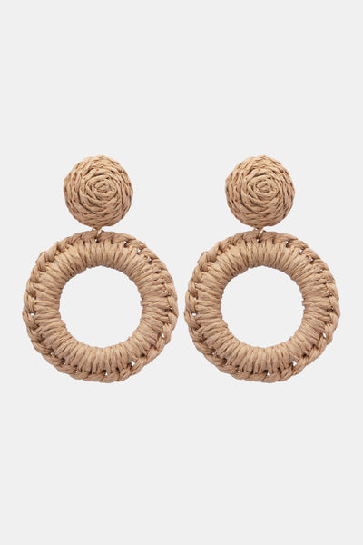 Raffia Grass Dangle Earrings