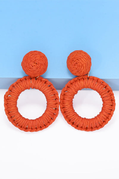 Raffia Grass Dangle Earrings