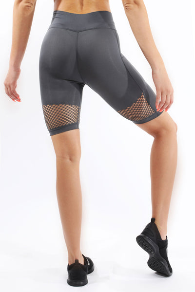 Grey Malibu Seamless Activewear Shorts