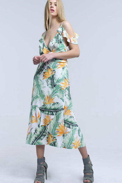 Tropical Island Midi Dress