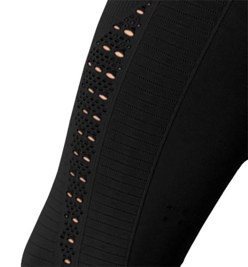 Black Mesh Seamless Leggings