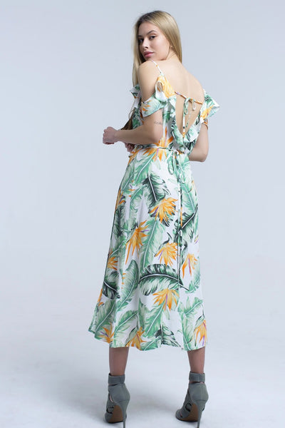 Tropical Island Midi Dress