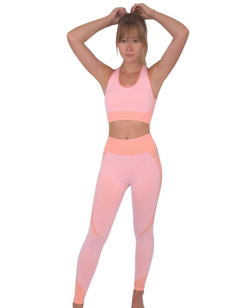 Trois Pink Seamless Leggings