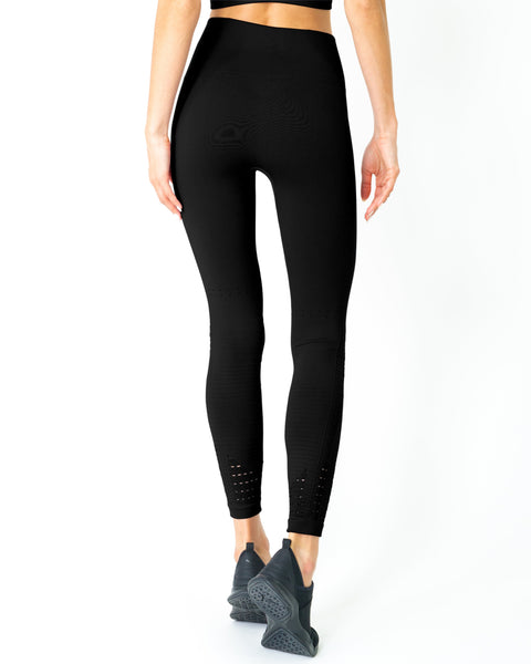 Black Mesh Seamless Leggings