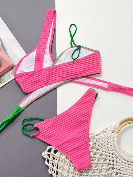 Amina One-Shoulder Two-Piece Swim Set