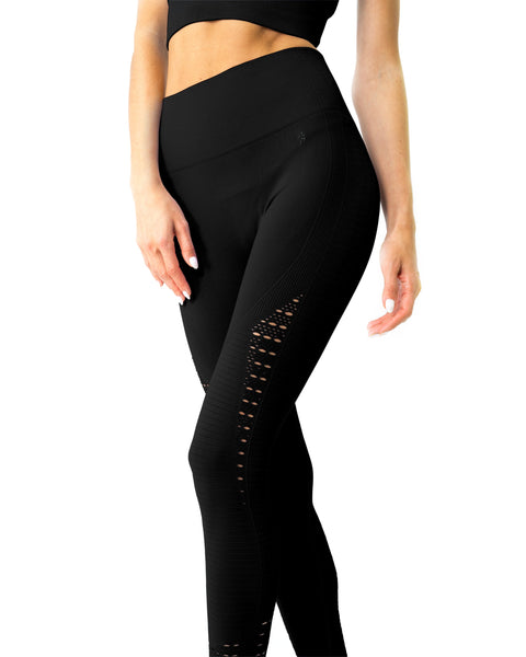 Black Mesh Seamless Leggings