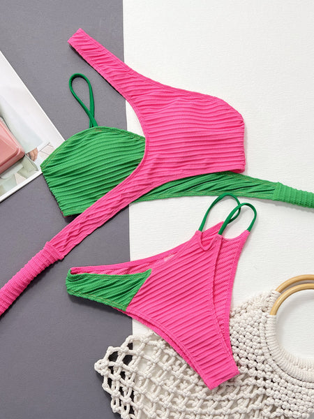 Amina One-Shoulder Two-Piece Swim Set