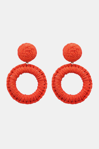 Raffia Grass Dangle Earrings