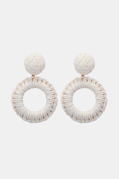 Raffia Grass Dangle Earrings