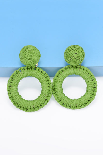 Raffia Grass Dangle Earrings