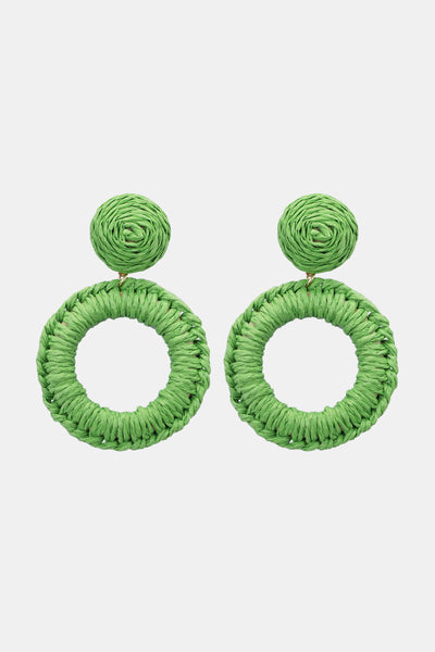 Raffia Grass Dangle Earrings