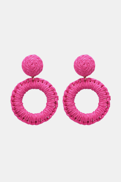 Raffia Grass Dangle Earrings