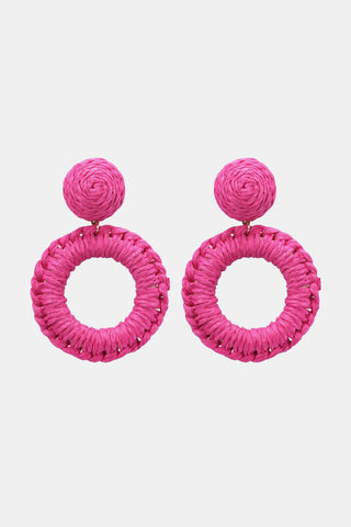 Raffia Grass Dangle Earrings