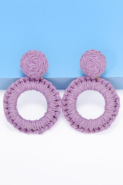 Raffia Grass Dangle Earrings