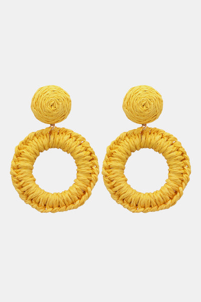 Raffia Grass Dangle Earrings