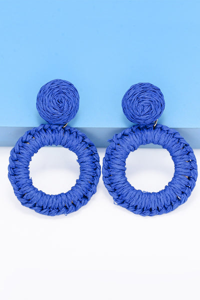 Raffia Grass Dangle Earrings