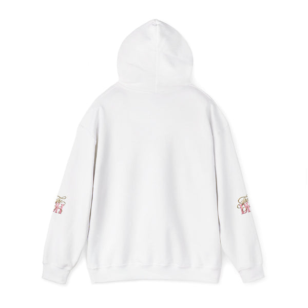 Dollhouse Logo Hoodie — Retro Pink & Gold Graphic Pullover
