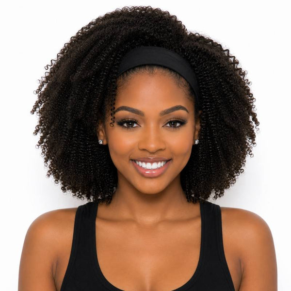 Afro Kinky Curly Headband Wig