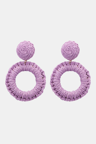 Raffia Grass Dangle Earrings