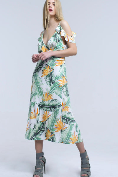 Tropical Island Midi Dress