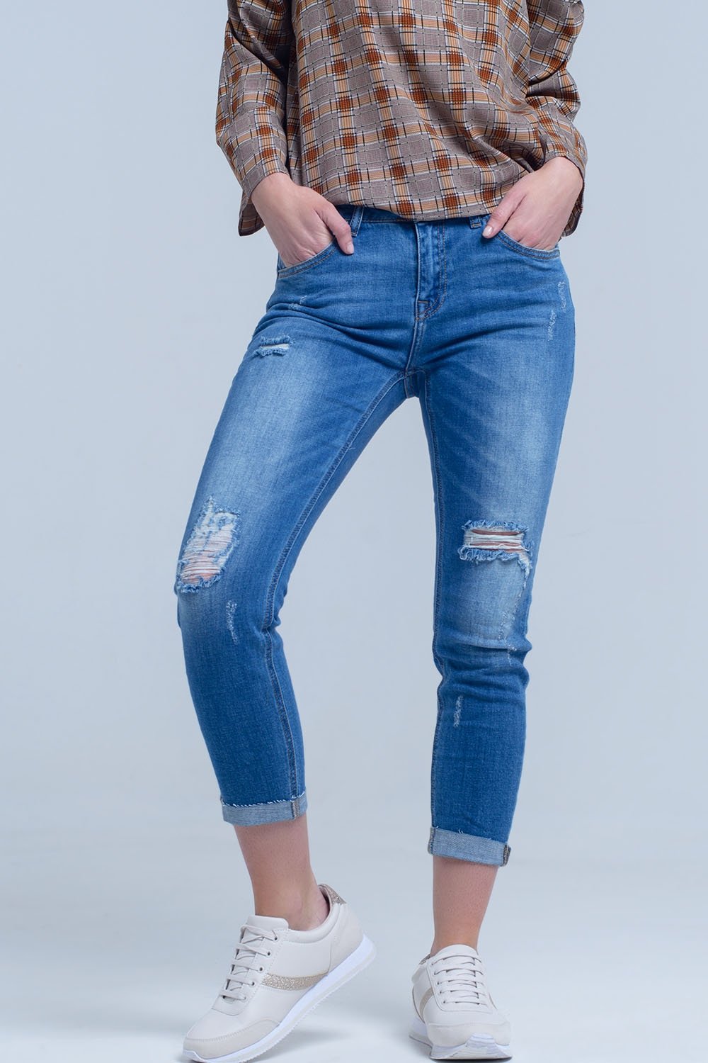 Conceited Distressed Skinny Jeans