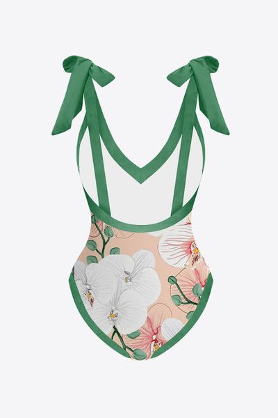 Emerald Floral Two-Piece Swim Set